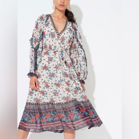 Ulla Johnson Romilly Dress Pristine Size‎ 6 Floral Romantic Feminine Swiss Dot - Picture 17 of 17